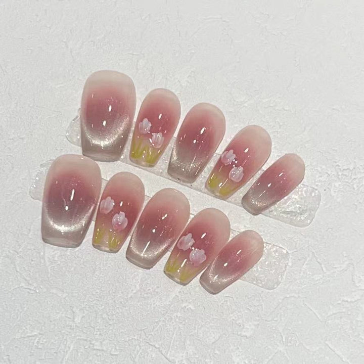 Floral Ombre Press-On Nails Kalsten
