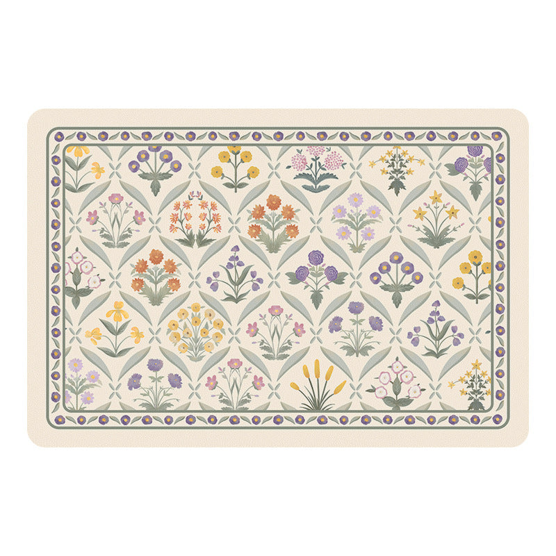 Floral Design Kitchen Mat Kalsten
