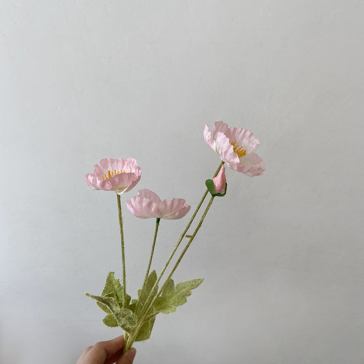 Lifelike Poppy Floral Stem