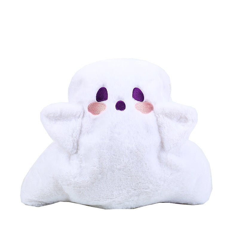 Plush Ghost-Themed Crossbody Bag