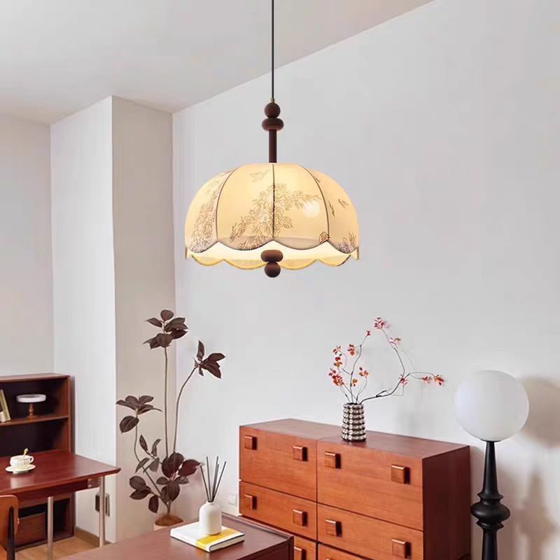 Vintage Floral Pendant Light
