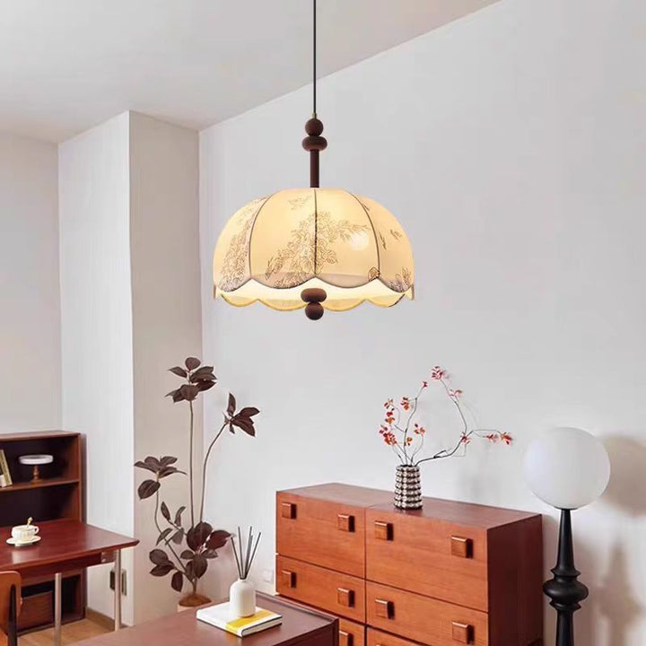 Vintage Floral Pendant Light