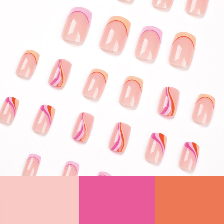 Artistic Nail Art in Modern Wave Design Kalsten