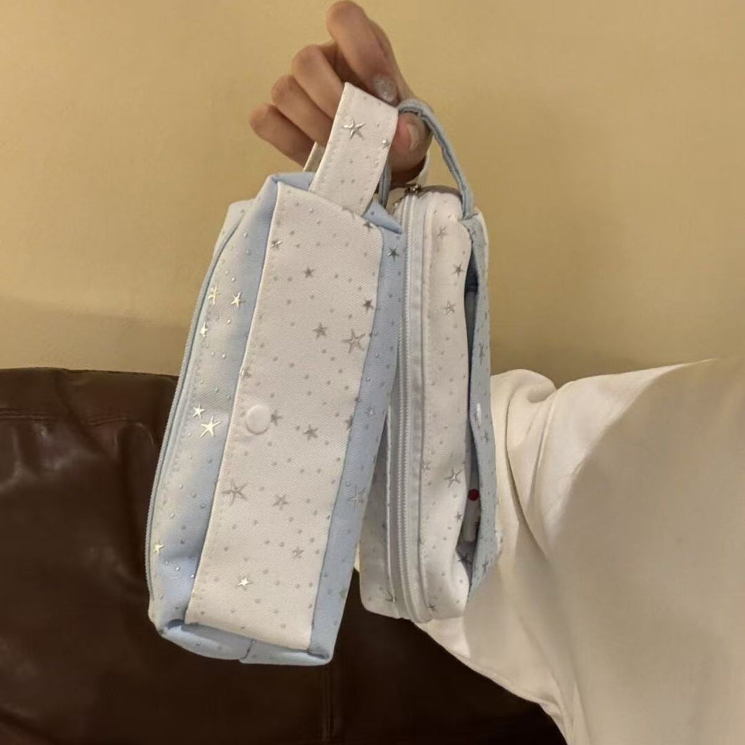 Stylish Star-Patterned Pencil Case