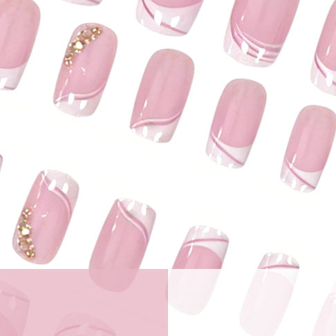 Elegant French Tip Gel Nail Enhancements Kalsten