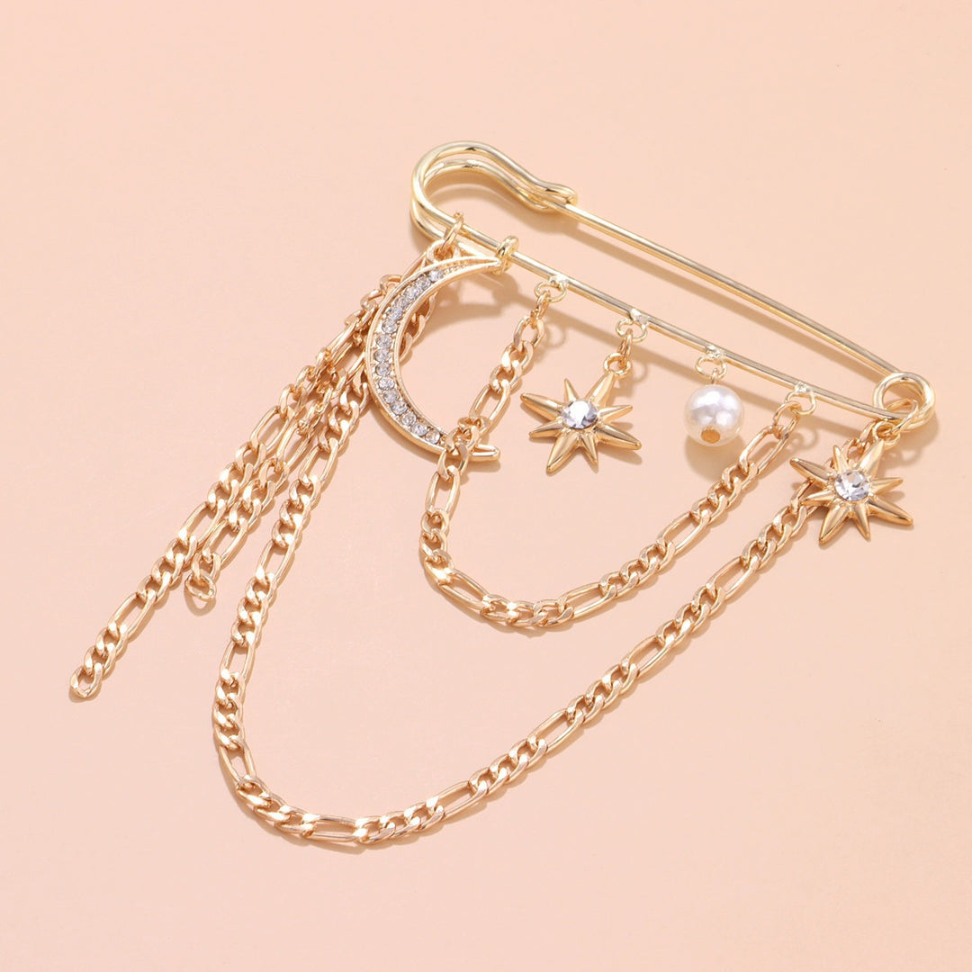 Glamorous Chain Brooch Kalsten