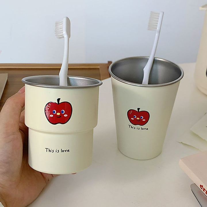 Multifunctional ceramic mug with cheerful apple design Kalsten