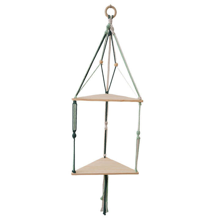 Triangular Macrame Hanging Shelf Kalsten