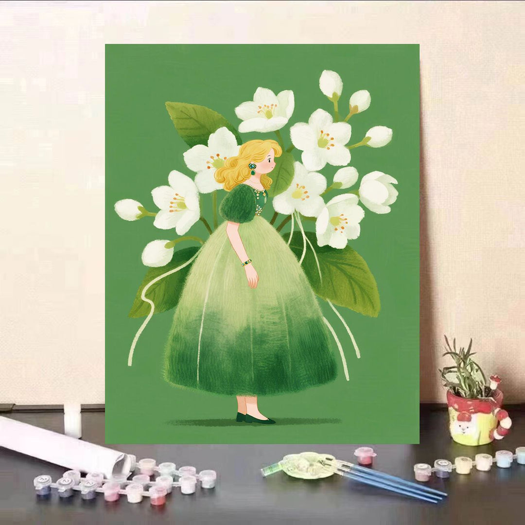 Floral Themed DIY Paint by Numbers Kit Kalsten