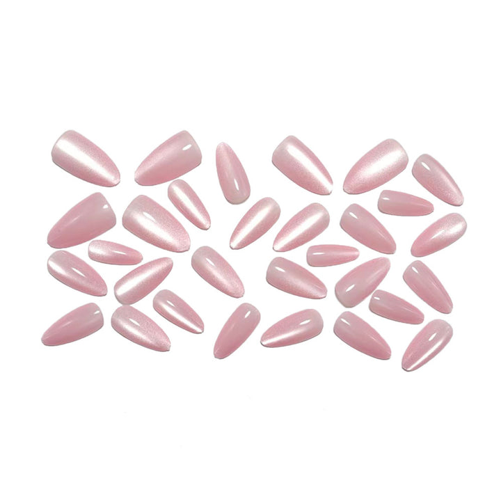 Artificial nails with elegant high gloss and pointed design Kalsten