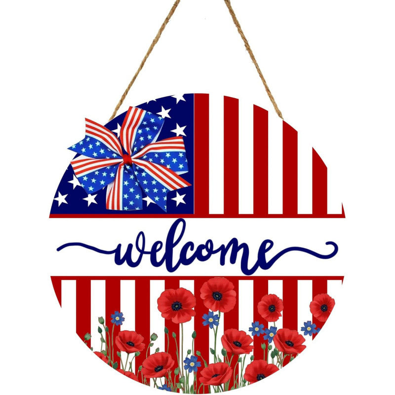 Unisex nan patriotic mesh sunflower wreath with star cutouts and rustic rope hanger Kalsten