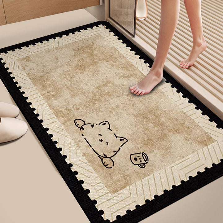 Fun Cat-Themed Bath Mat Kalsten