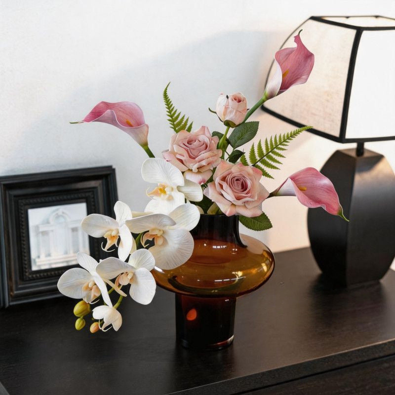 Realistic Floral Arrangement in Decorative Vase