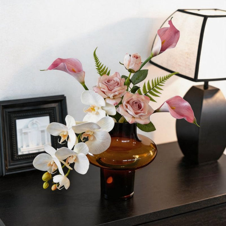Realistic Floral Arrangement in Decorative Vase