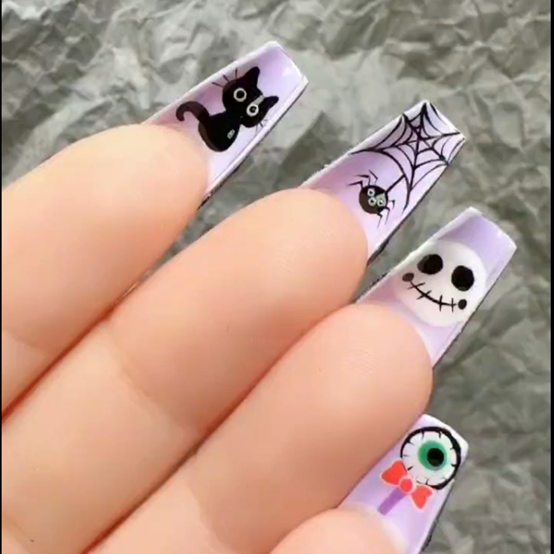 Halloween Themed Glitter Bat Nail Art Set