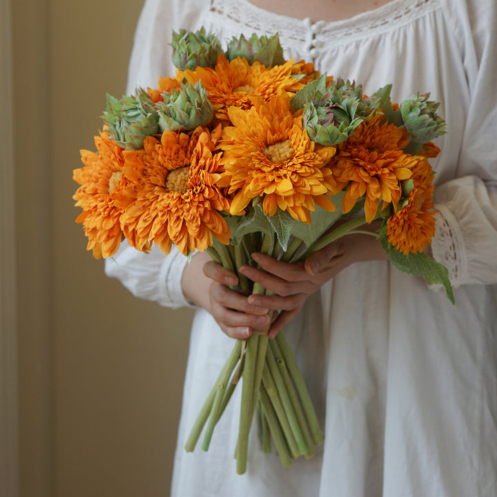 Realistic Decorative Sunflower Stem