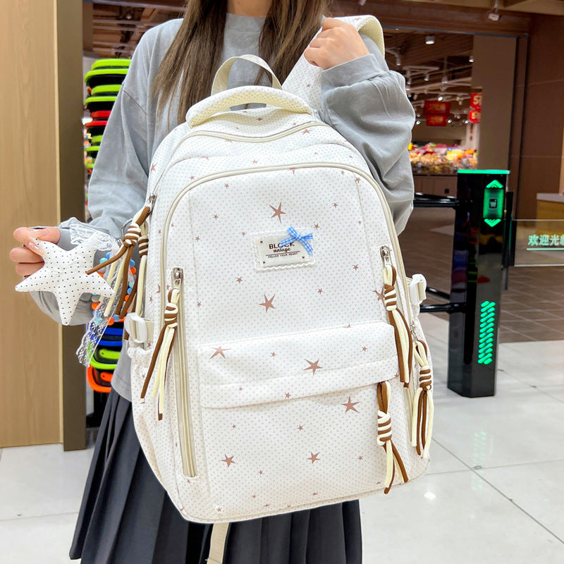 Stylish Star-Embellished Multi-Functional Backpack Kalsten