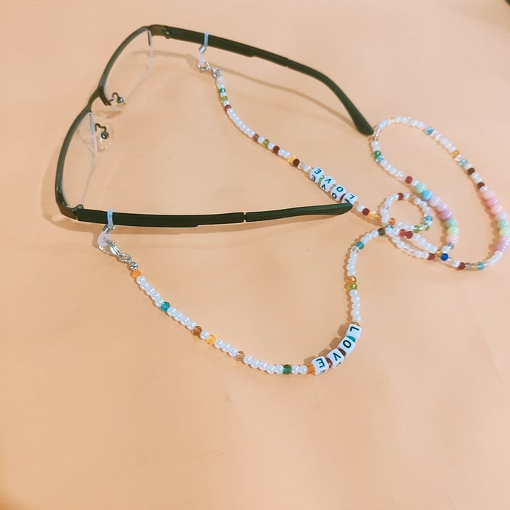 Glasses holder chain with colorful beads Kalsten
