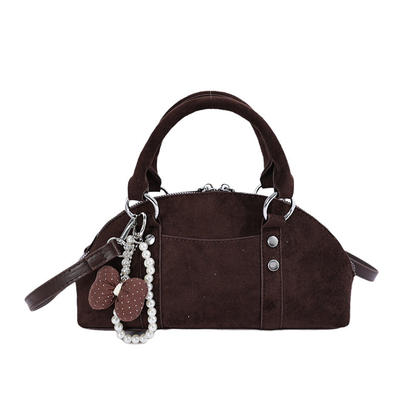 Structured Suede Handbag