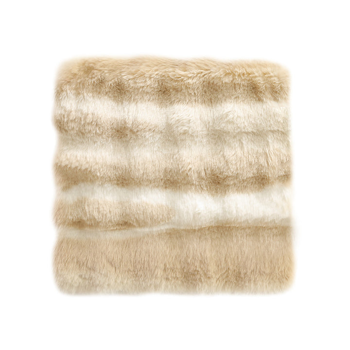 Square luxurious faux fur floor seat cover with dense long pile Kalsten