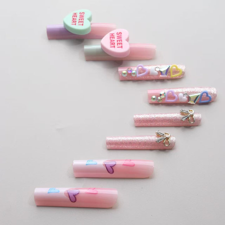 Heart-Inspired Press-On Nail Set