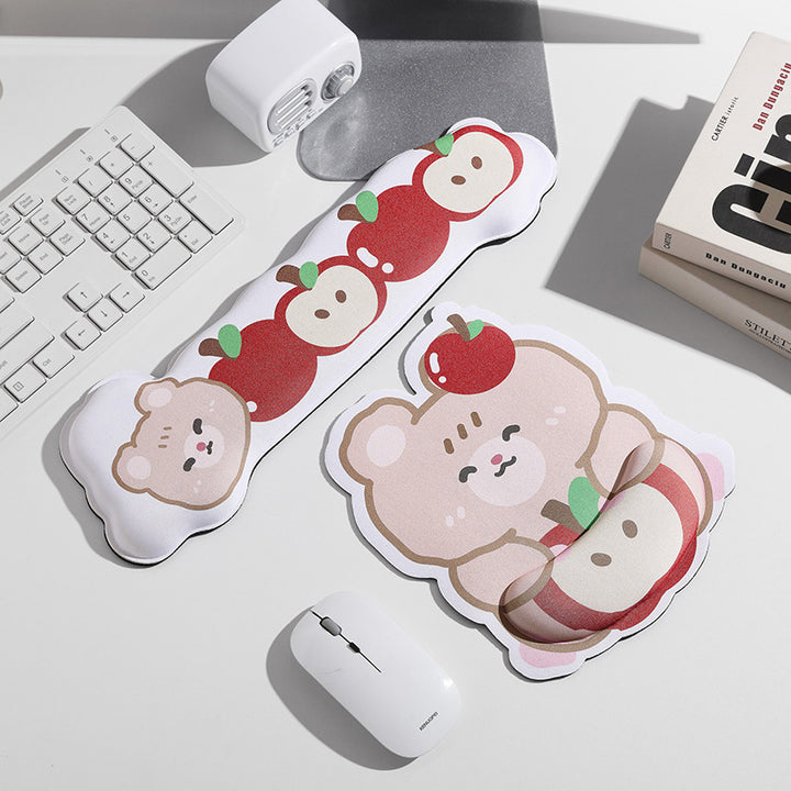 Cartoon-Themed Ergonomic Wrist Rest Set