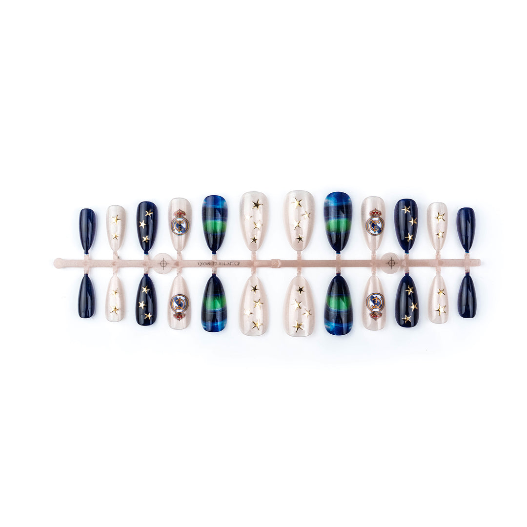 Sports-Themed Press-On Nail Art Set