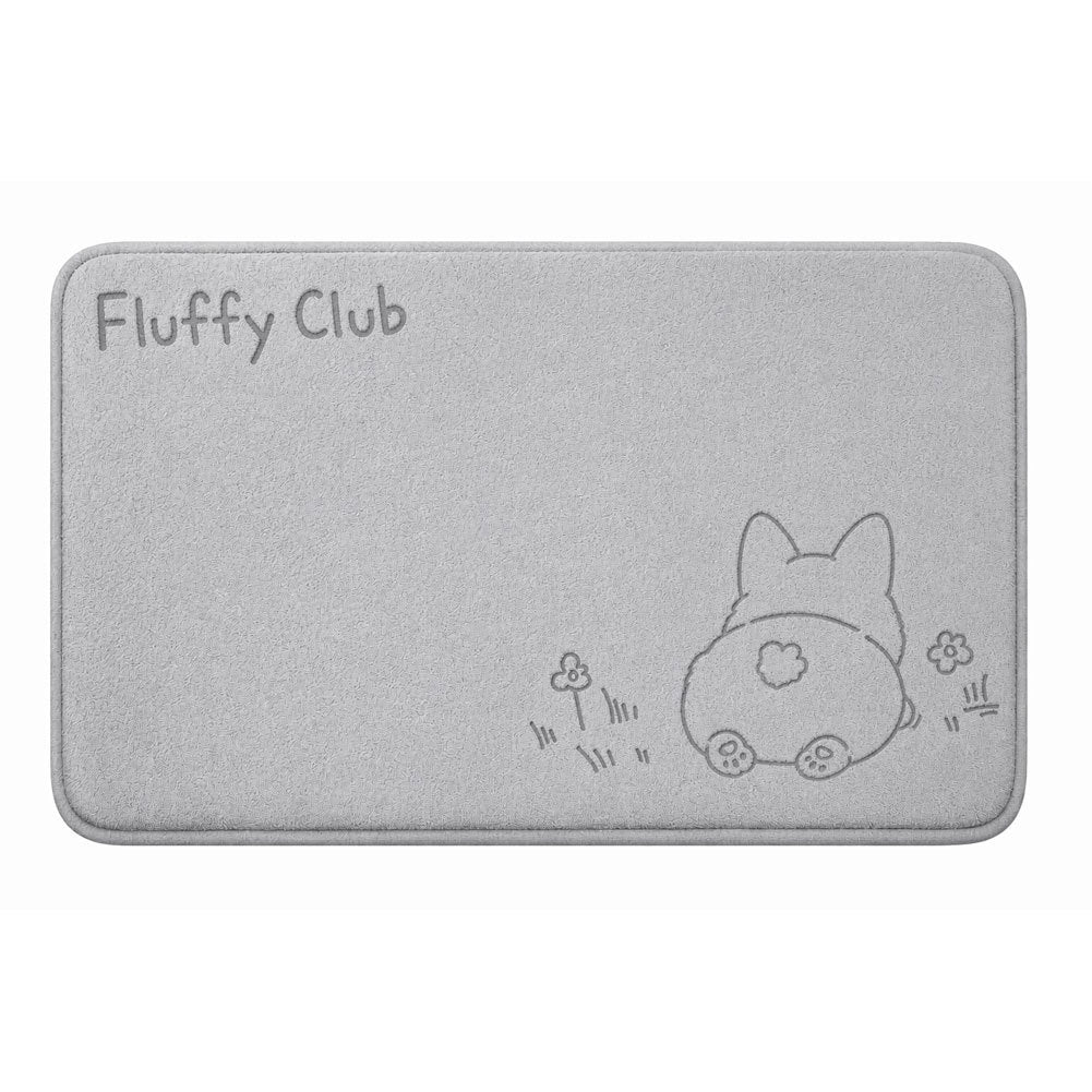 Plush Bath Mat with Cute Bear Design