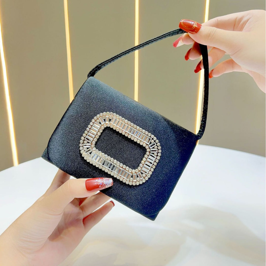 Vintage-Inspired Satin Evening Purse