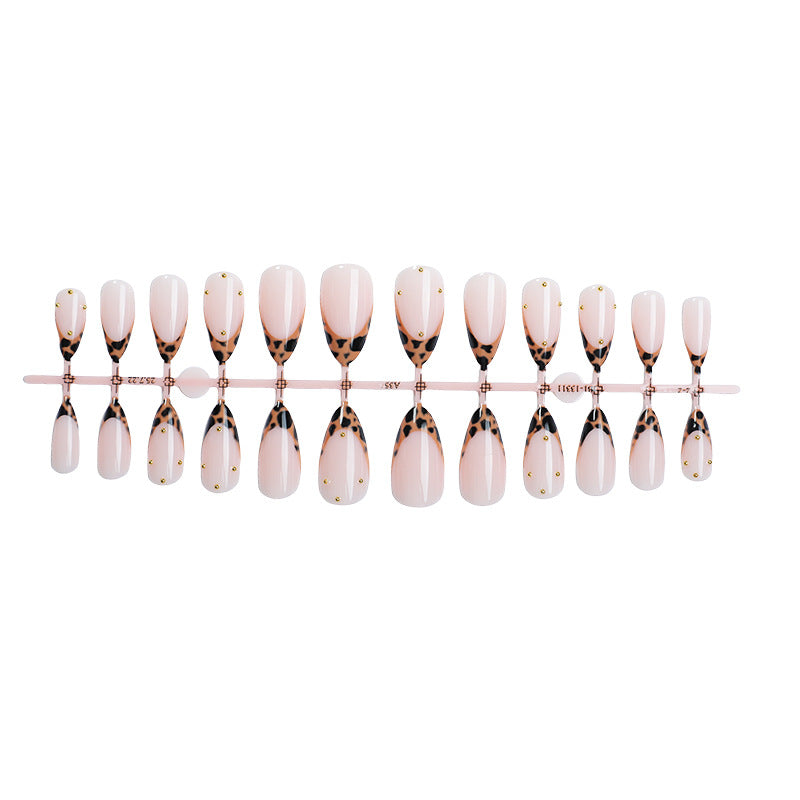 Stylish Faux Leopard Press-On Nails Kalsten