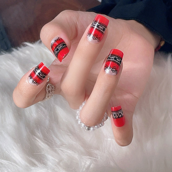 Decorative Press-On Nail Art Set