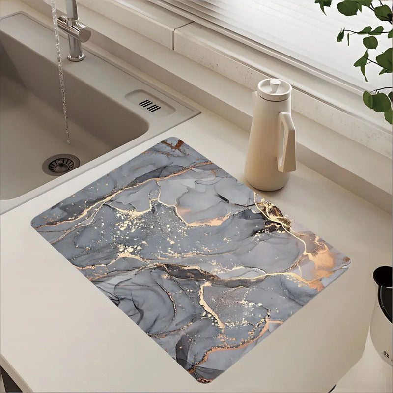 Stylish Marble Pattern Kitchen Mat Kalsten