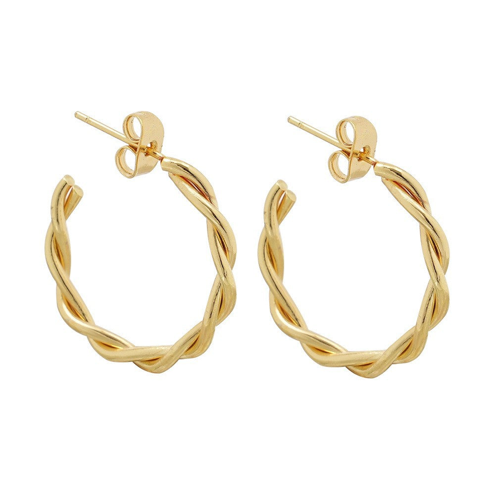 Sleek Curved Huggie Earrings Kalsten