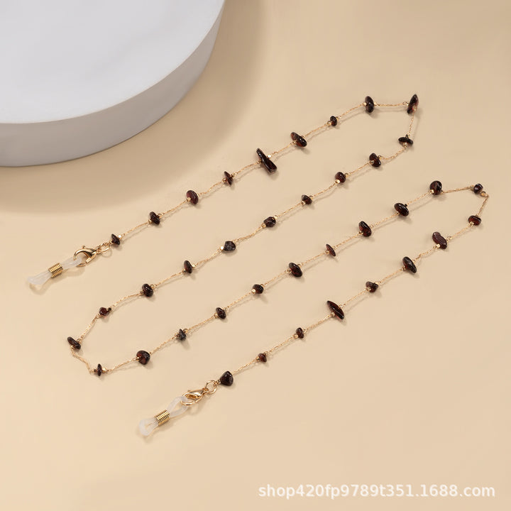 Multi-Color Stone Chain Necklace kalsten
