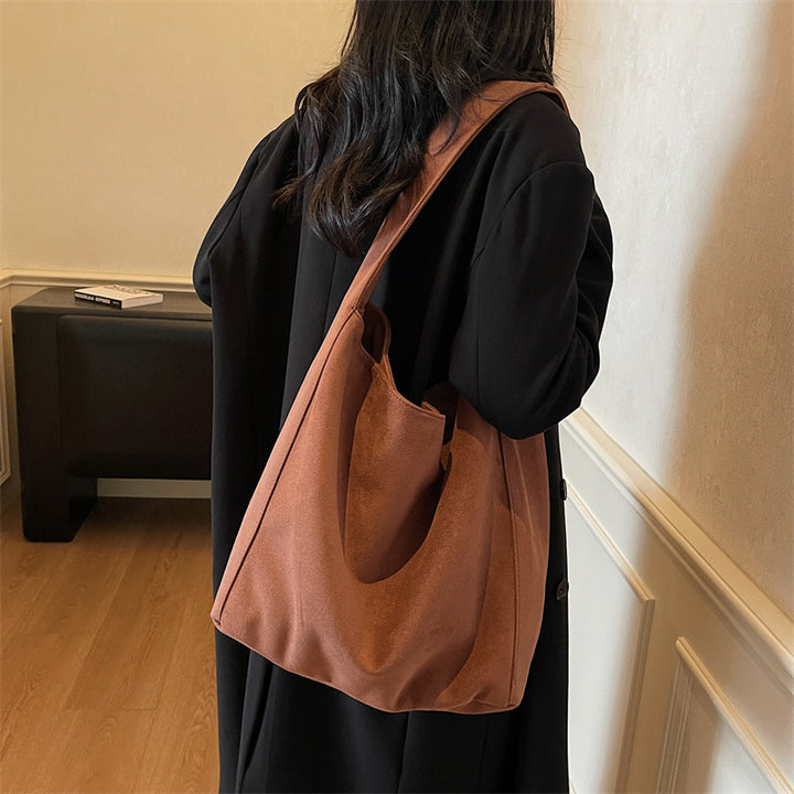 Soft Suede Hobo Tote Bag
