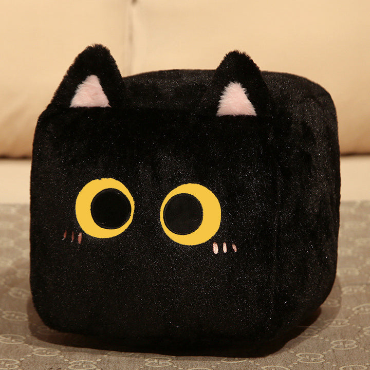 Cozy plush floor seat pouf in cat shape with shape-retaining filling