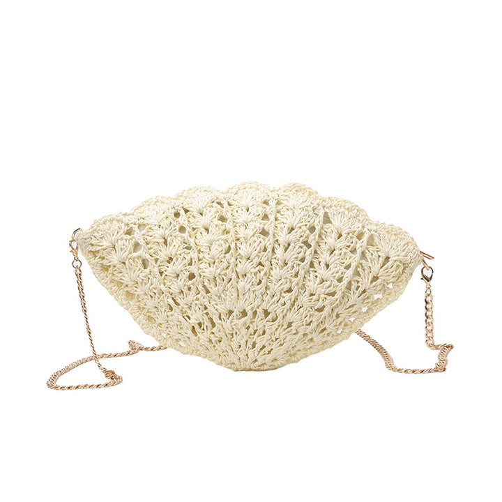 Elegant Crochet Shell-Shaped Handbag