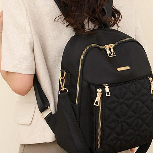 Women's Quilted Multi-Pocket Backpack Kalsten