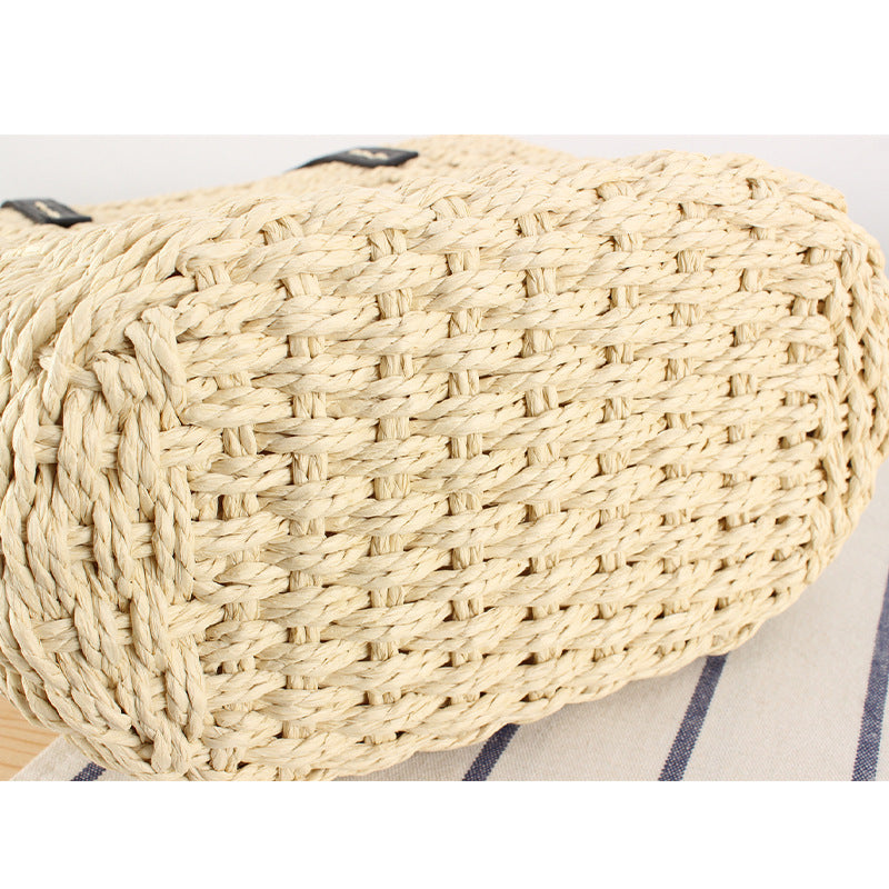 Handmade macrame tote bag with leather accents Kalsten