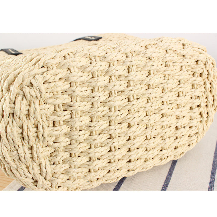 Handmade macrame tote bag with leather accents Kalsten