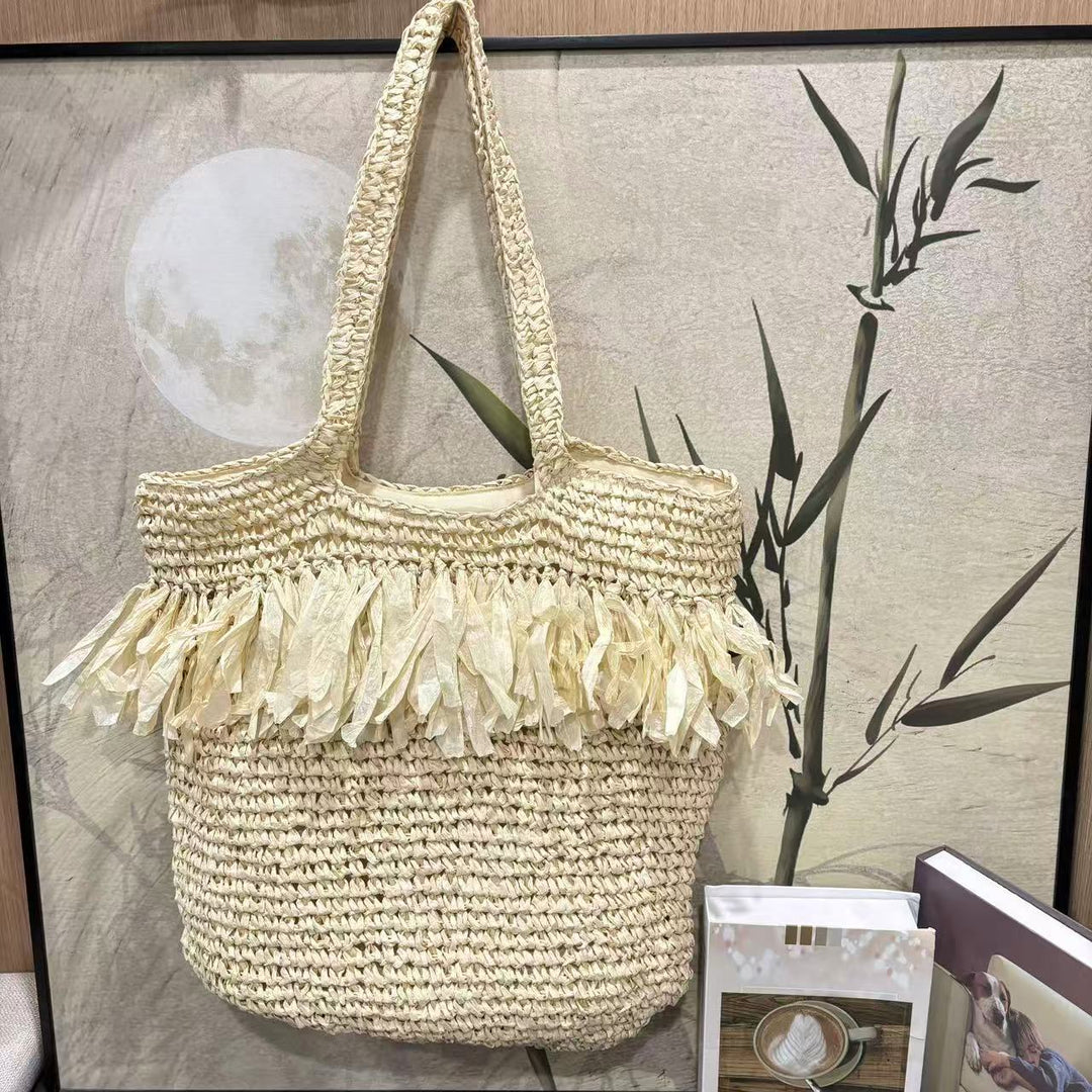 Large tote bag with fringed details Kalsten