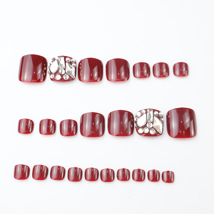 Decorative Press-On Toenail Art Set