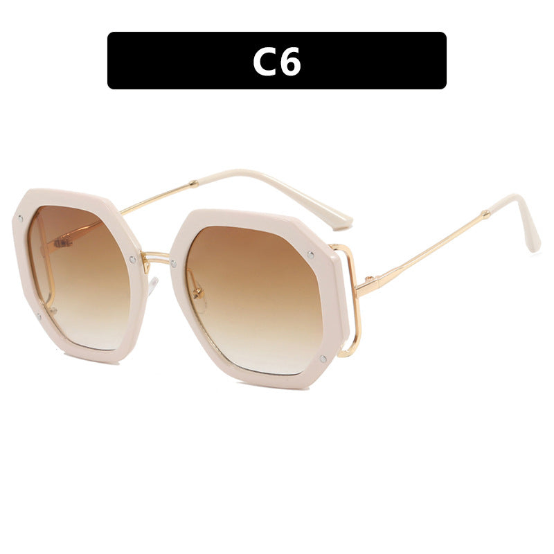 Ladies stylish octagonal sunglasses with UV protection and elegant frame Kalsten