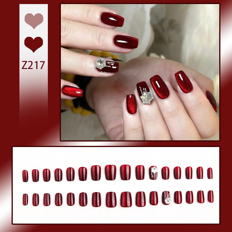 Artificial nail set with sparkling accents and glamorous design Kalsten