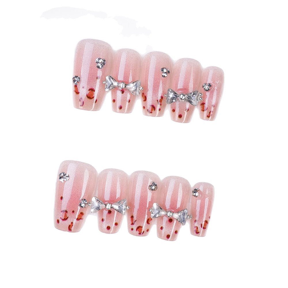 Decorative Rhinestone Bow Press-On Nail Set Kalsten