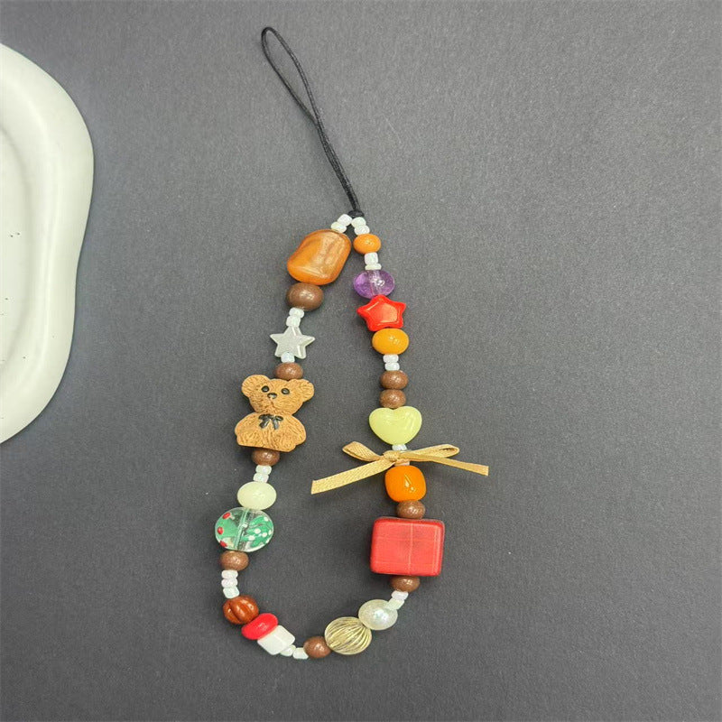 Playful Beaded Charm Phone Lanyard Kalsten 1790136000
