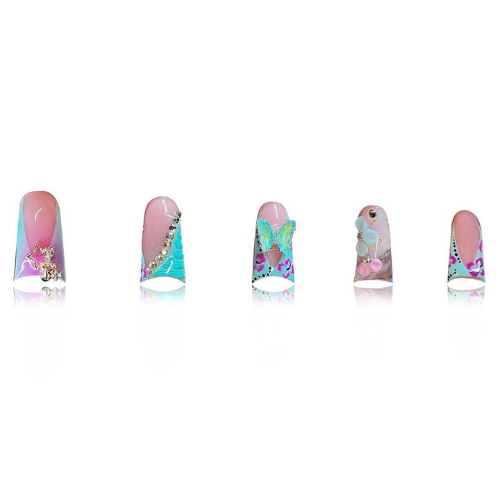 Artistic 3D Floral Press-On Nail Art Kalsten