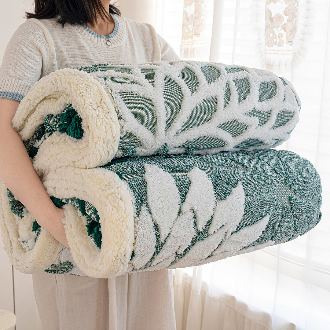 Ultra-Soft Textured Plush Throw Blanket