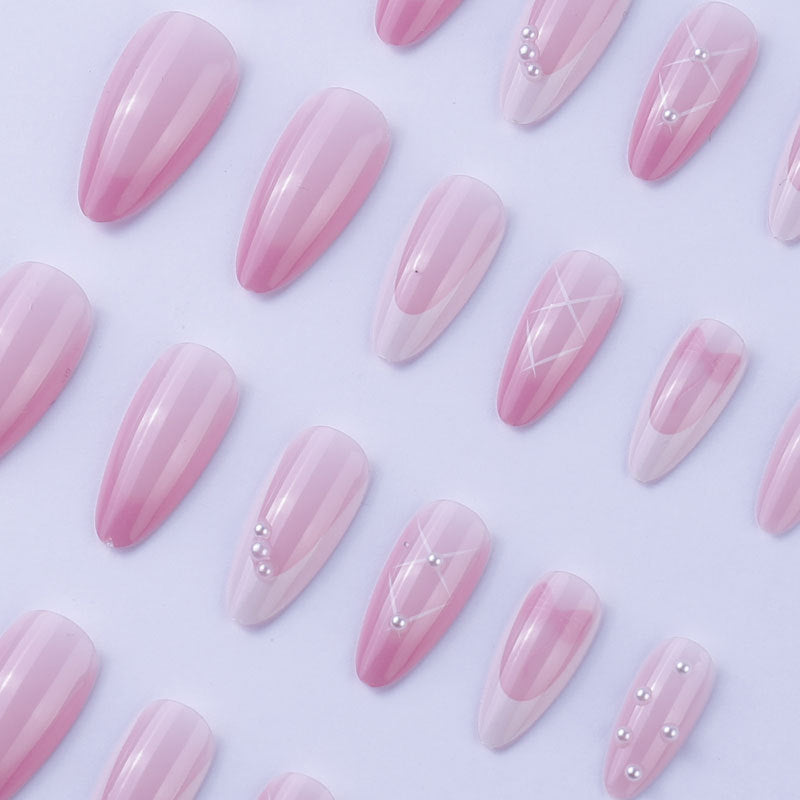 Elegant Bow-Detail Press-On Nails