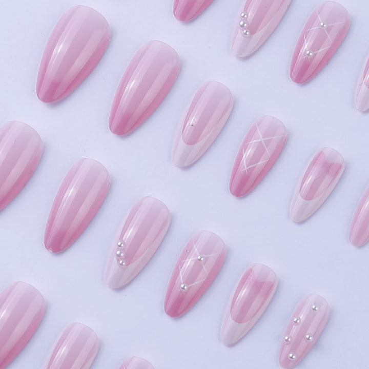 Elegant Bow-Detail Press-On Nails